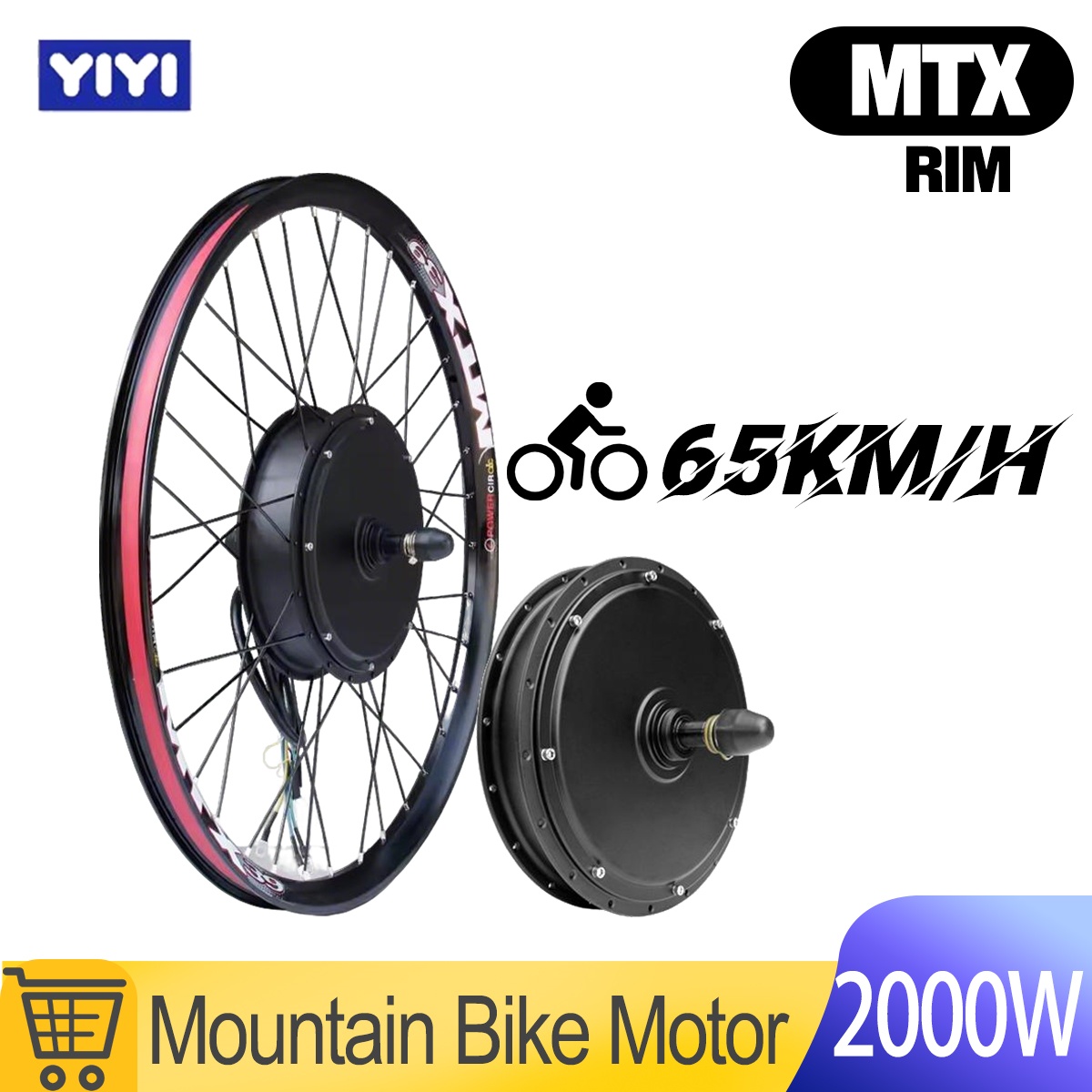 Mountain Biking Gear - MTX 48V52V 2000W Ebike Motor Wheel
