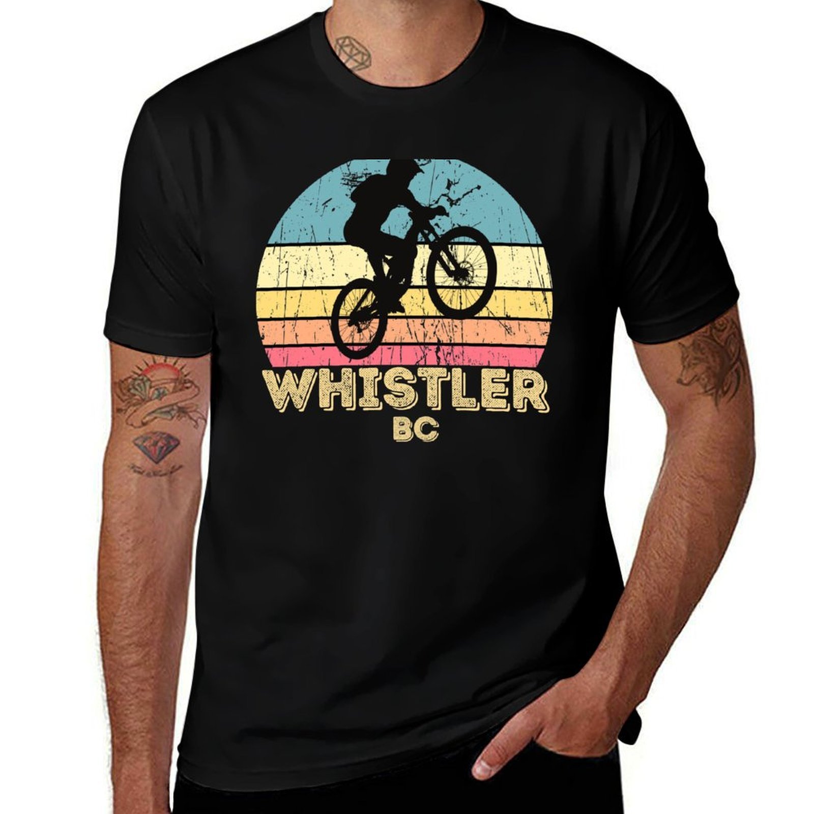 Mountain Biking Whistler - Whistler city mountain biking T-Shirt Work