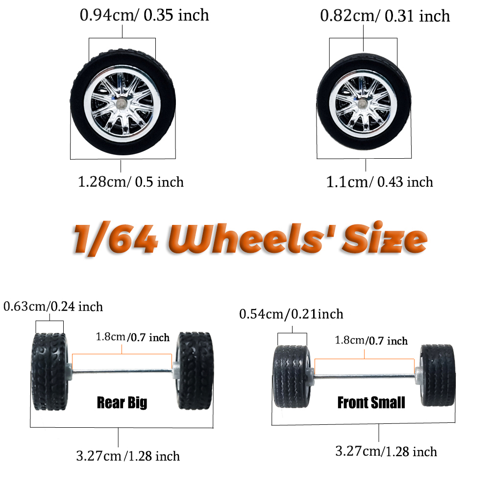 1/64 Model Car Wheels with Rub - Tire Insert Foam ulasan dan harga