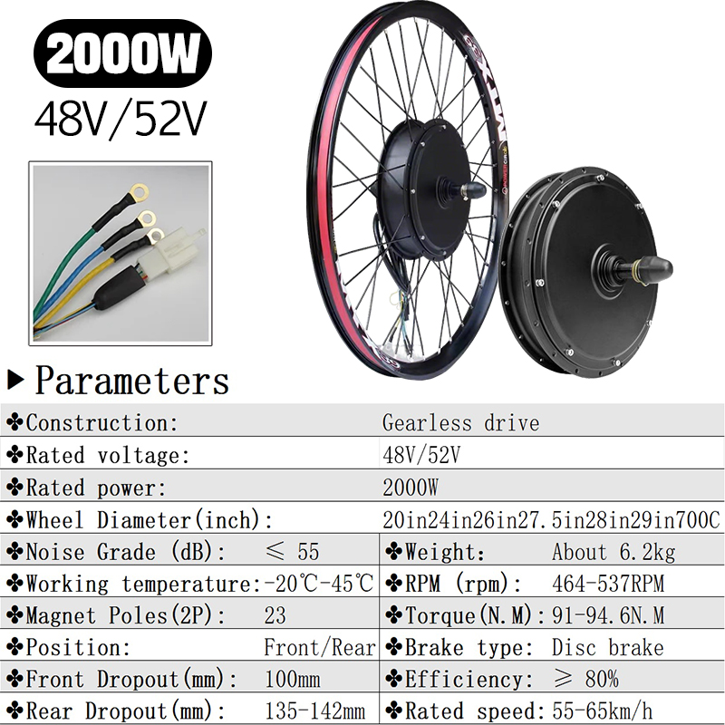 MTX 48V52V 2000W Ebike Motor W - Mountain Biking Gear ulasan dan harga