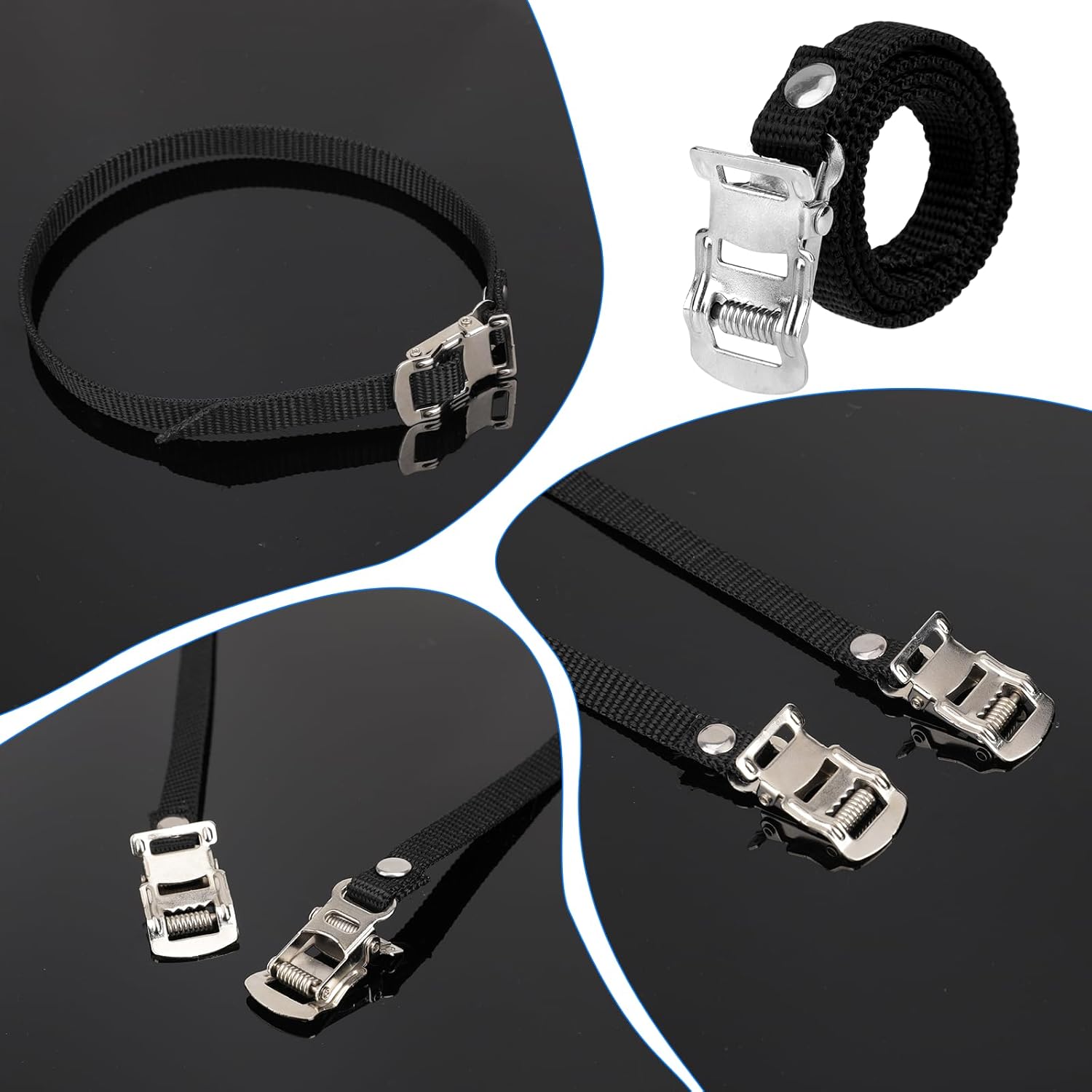 1/2pair Bikes Pedal Toe Straps - Mountain Biking With Dog ulasan dan harga