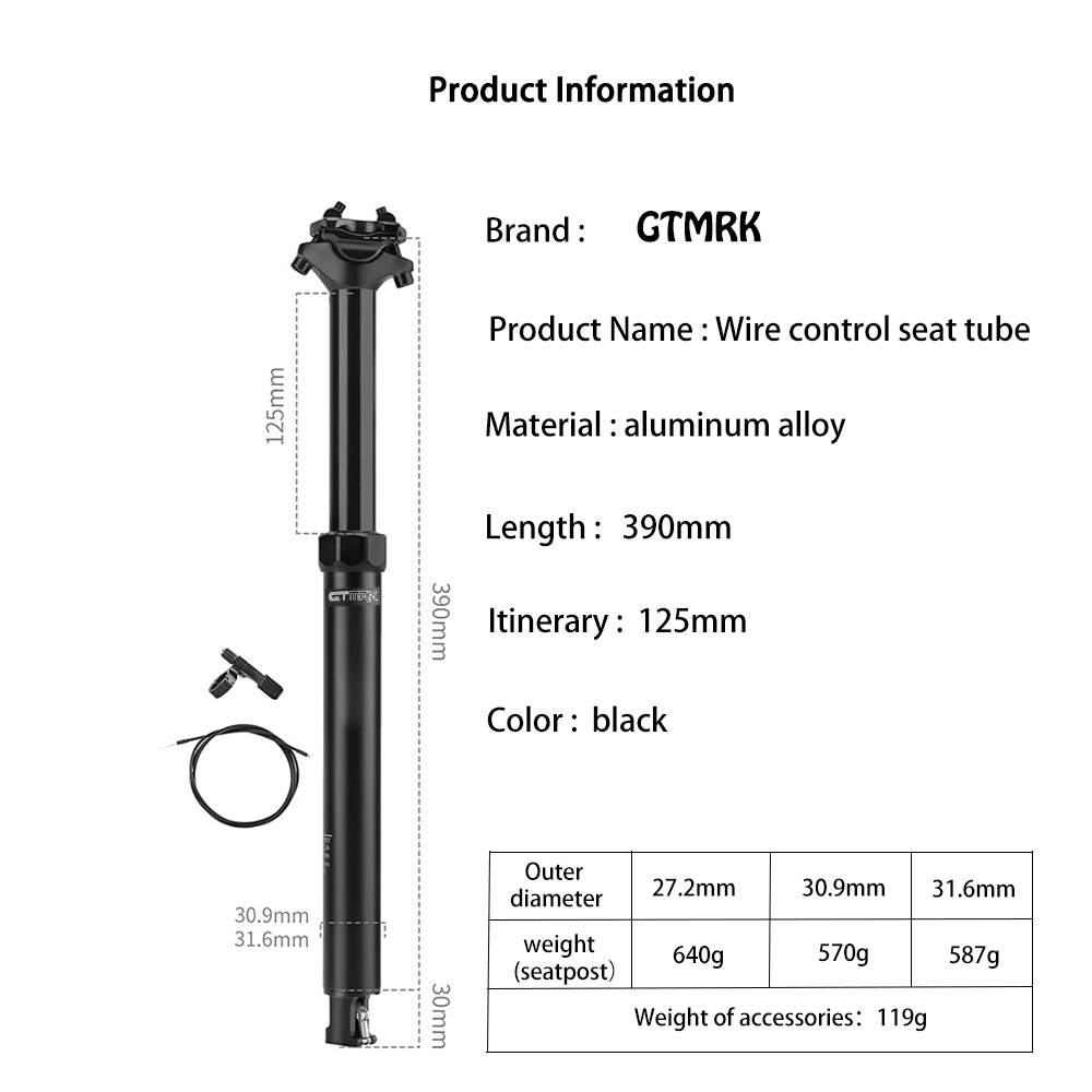 GTMRK Bike Dropper Seat Post 2 - Dropper Post Remote ulasan dan harga